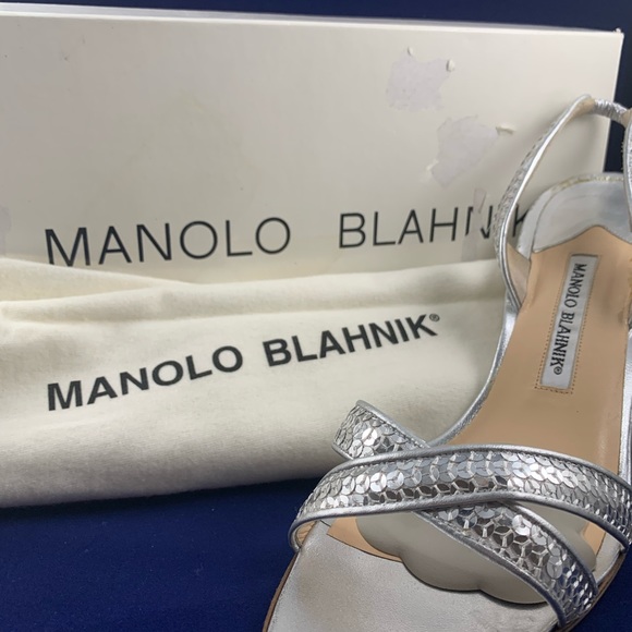 MANOLO BLAHNIK Fieno Size 42 Slingback Heels - Picture 2 of 5